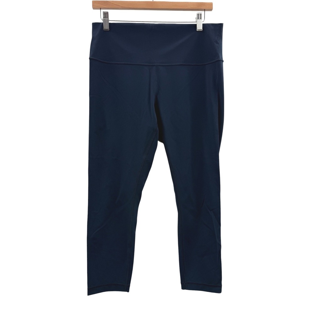Lululemon Wunder Under Crop 23 Full-On Luxtreme True Navy Leggings Womens‎ 12